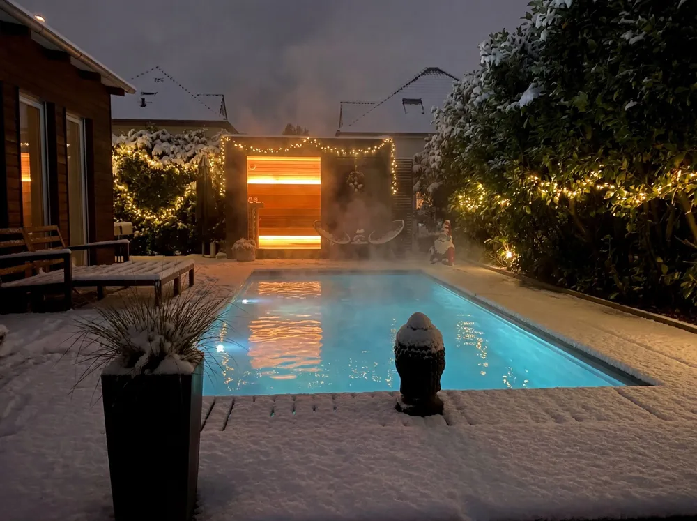 PoolFab-Pool im Winter mit Abdeckung, Bild 3