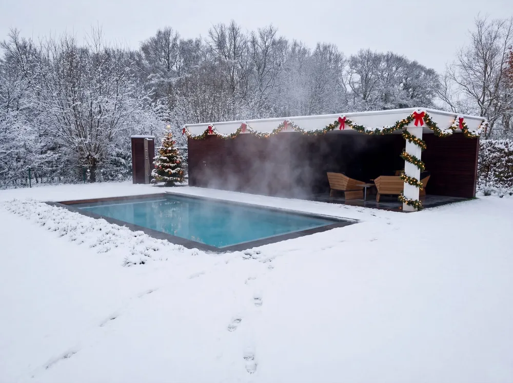 PoolFab-Pool im Winter mit Abdeckung, Bild 4