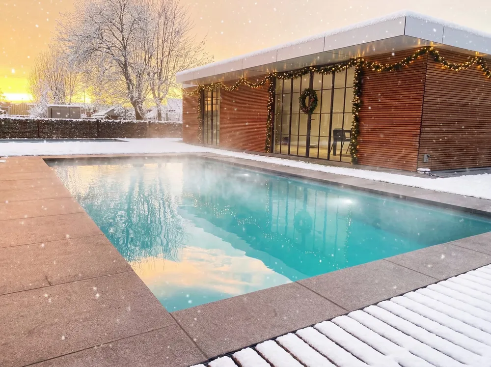 PoolFab-Pool im Winter mit Abdeckung, Bild 8
