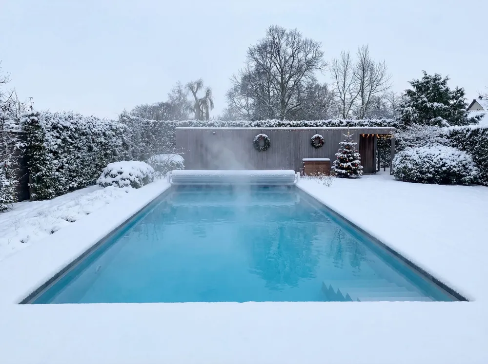PoolFab-Pool im Winter mit Abdeckung, Bild 19