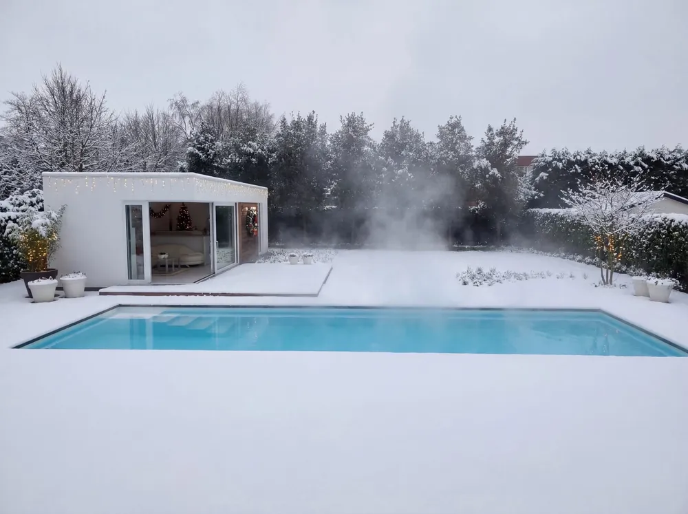 PoolFab-Pool im Winter mit Abdeckung, Bild 20