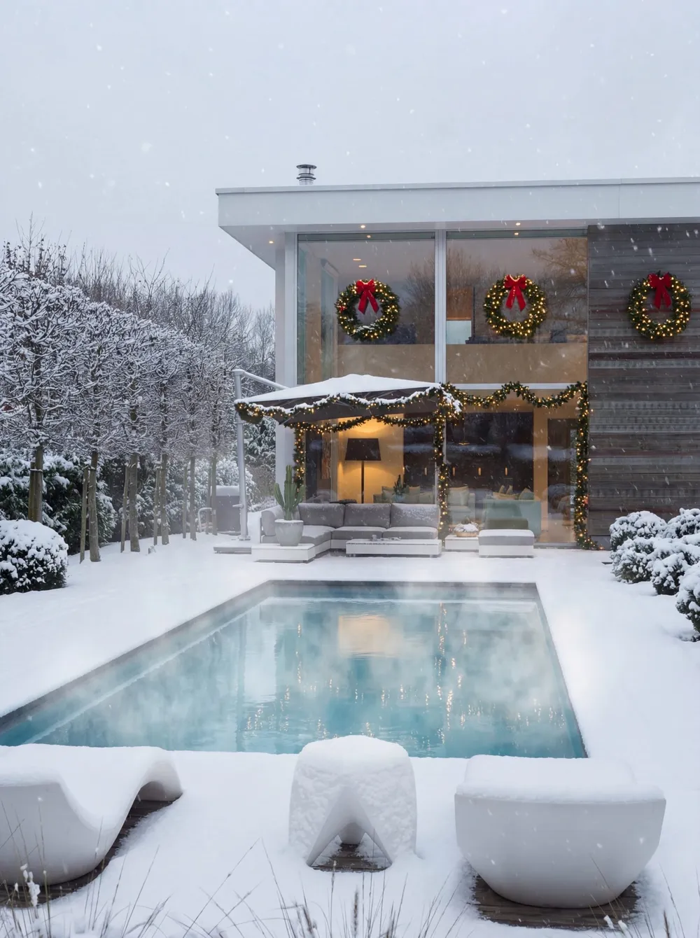 PoolFab-Pool im Winter mit Abdeckung, Bild 22